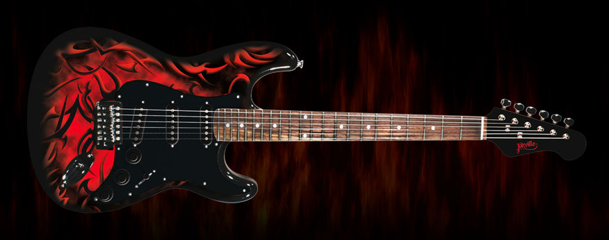 Jaxville Demon-Dark Gothic Design Guitar